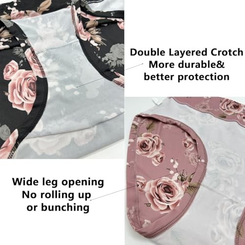 Womens Underwear XL-5XL Plus Size Ladies 3X-Large 7 Pack Underwear Rose Floral