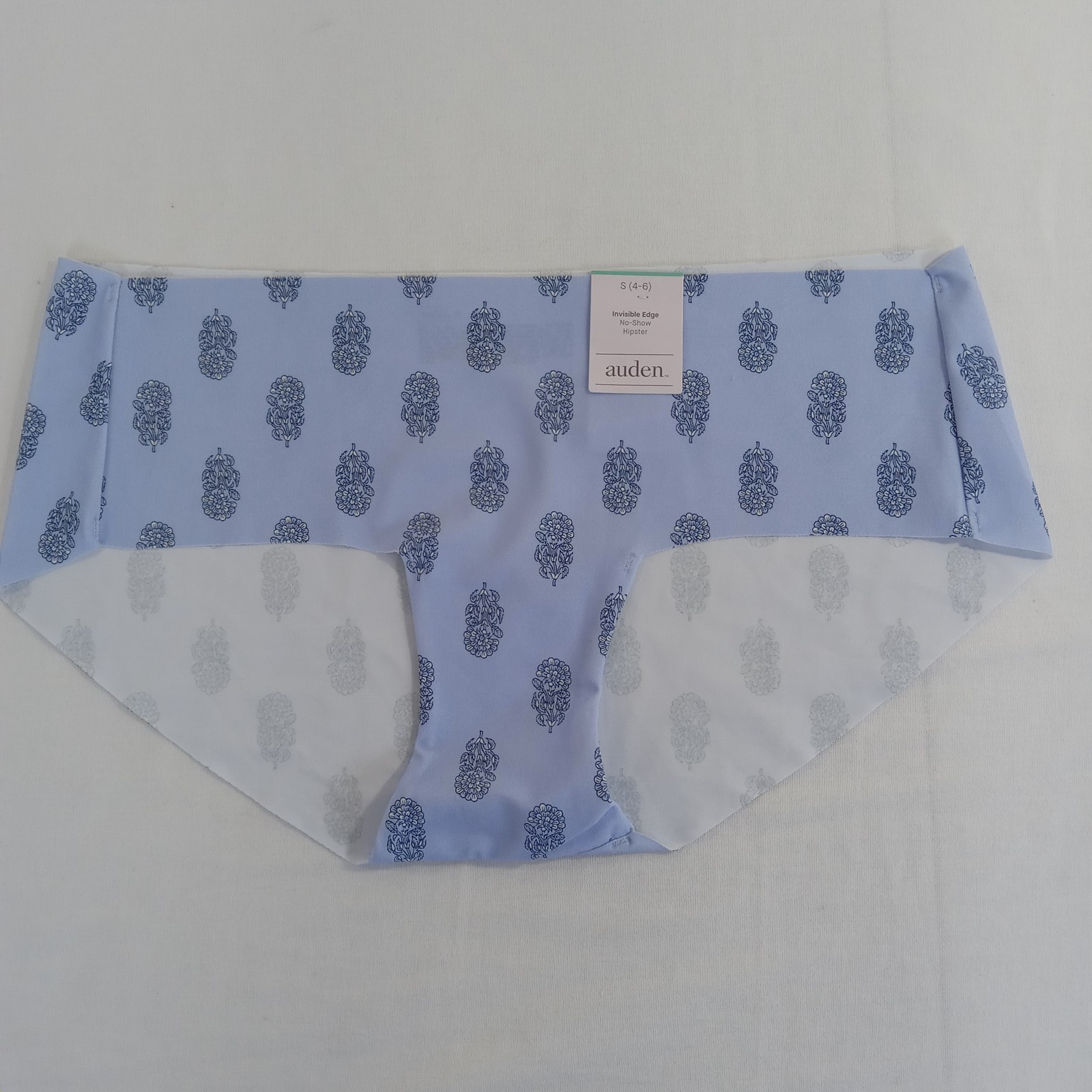 Auden Women’s Panties Lot 3-Pack S (4-6) No-Show Hipster Cheeky Thong Nude Blue