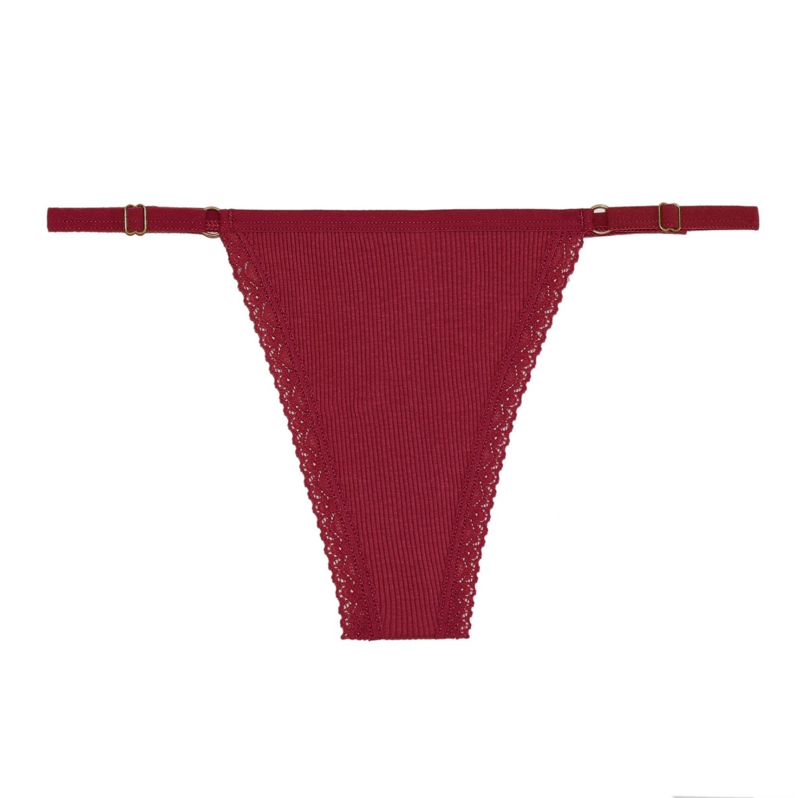6-Pack Women’s Adjustable Lace G-String Thongs Low Rise Panties Cotton underwear