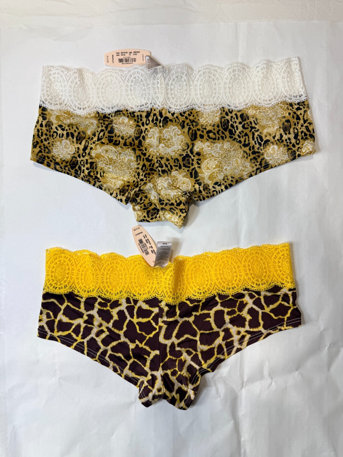 VS Panty 2 Pk – Animal Print & Lace – MED – NWT $14.99