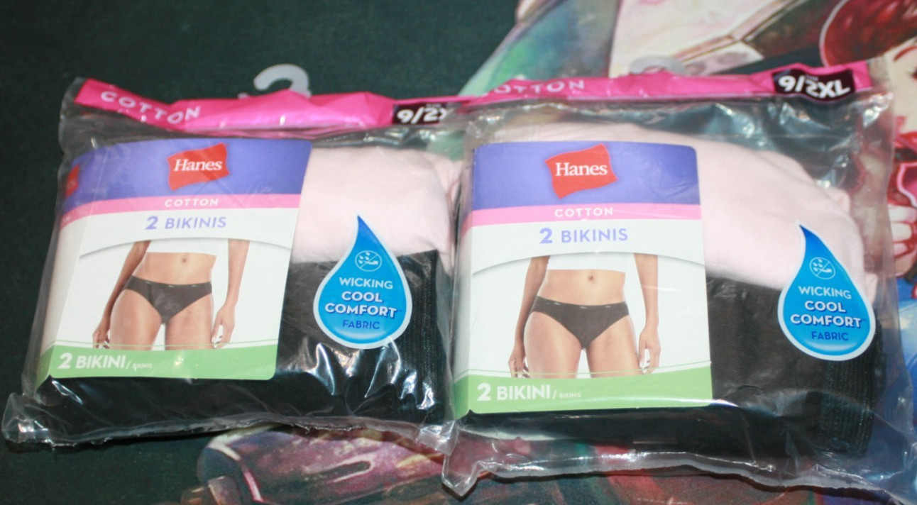 NEW 4 pair HANES Briefs Panties 9/2XL Cooling, Tagless, No Ride Up 100% Cotton