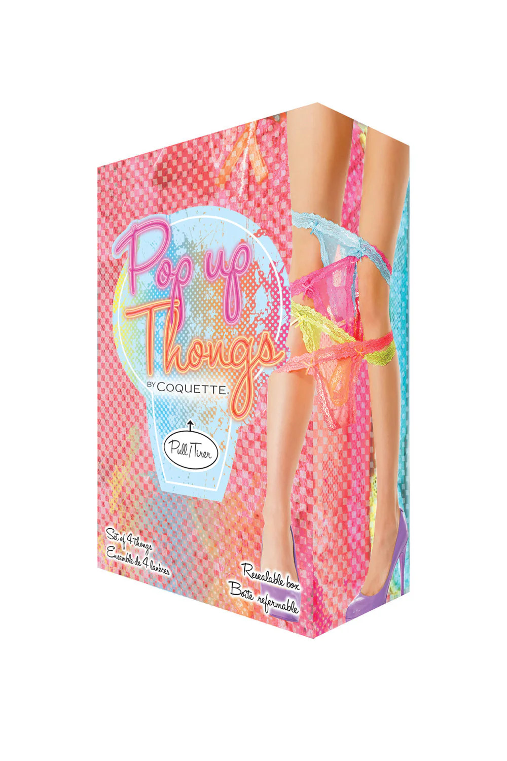Coquette – 175 – Tissue Box Thong Set 4 Pack – ASSORTED
