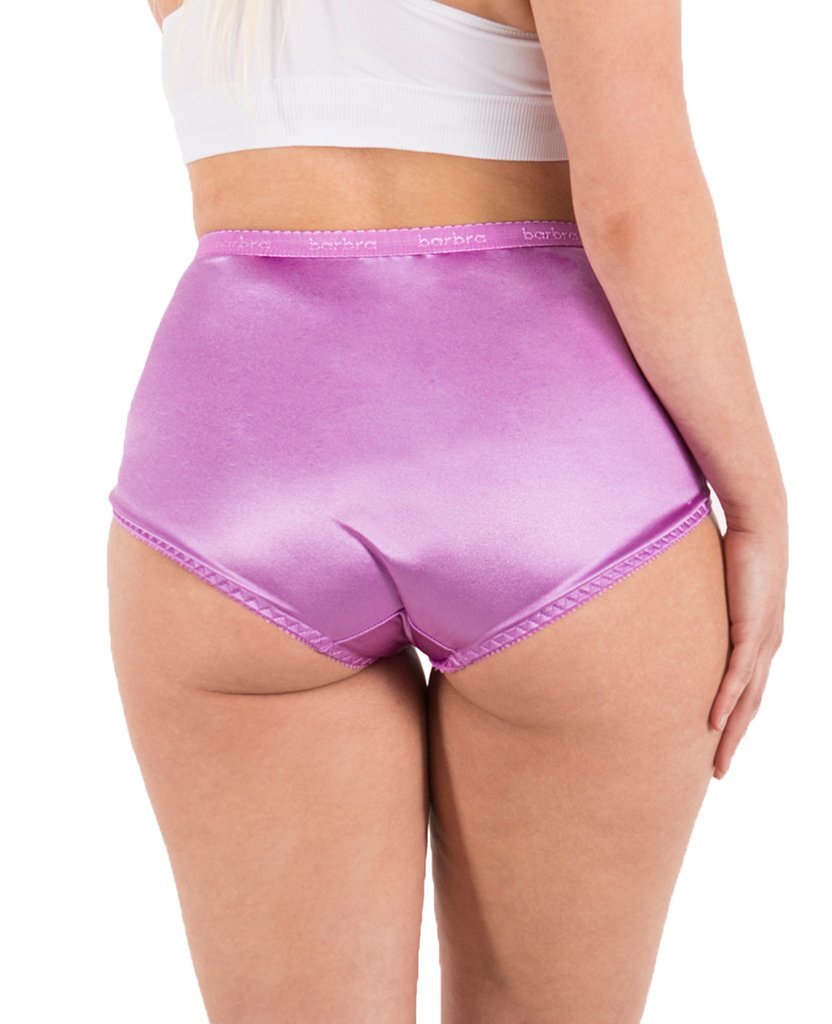 Barbra Women Full Coverage High Waist Light Tummy Control Satin Girdle Panties
