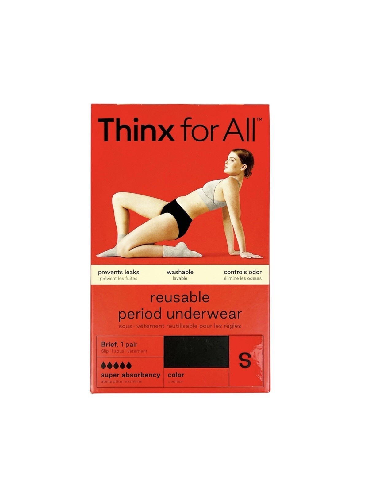 THINX for All Period Underwear, Black, SMALL NIB