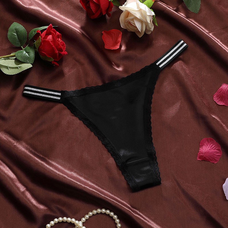 6 Pack Lot Sexy Womens Satin Panties Thongs G string Underwear Bikini Lingeries