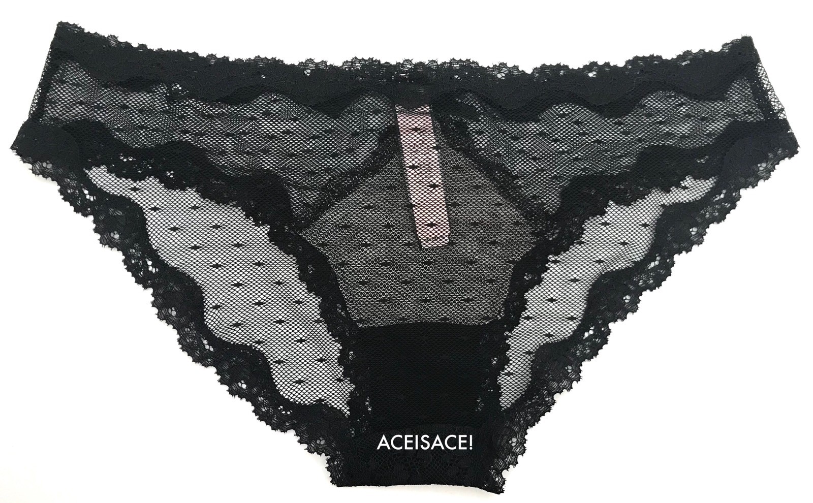 NWT*Victoria’s Secret SEXY FLORAL**MESH CHEEKINI/TANGA PANTY–BLACK (54A2)–M/M
