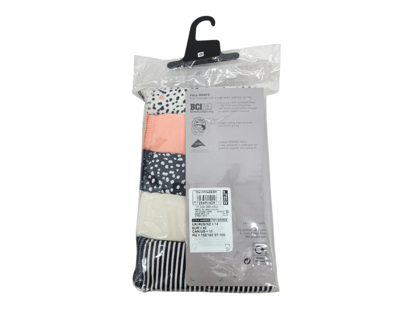 M&S Collection 5 Pack Cotton Mix Skinny Fit Knicker ( Full Briefs )