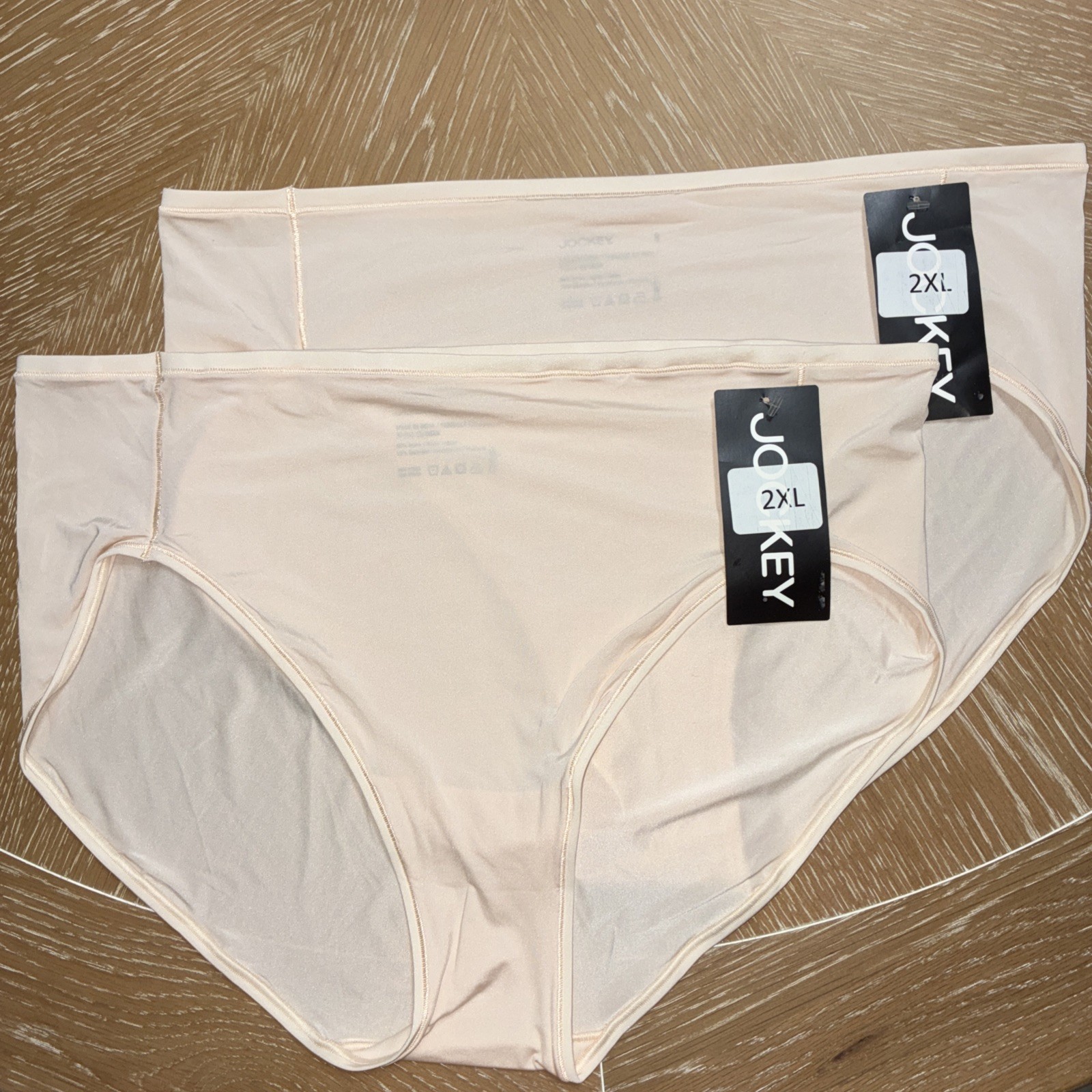 Jockey Panties 2 Pack Tactel Hi Cut Underwear Smooth Radiant Size 9 2XL