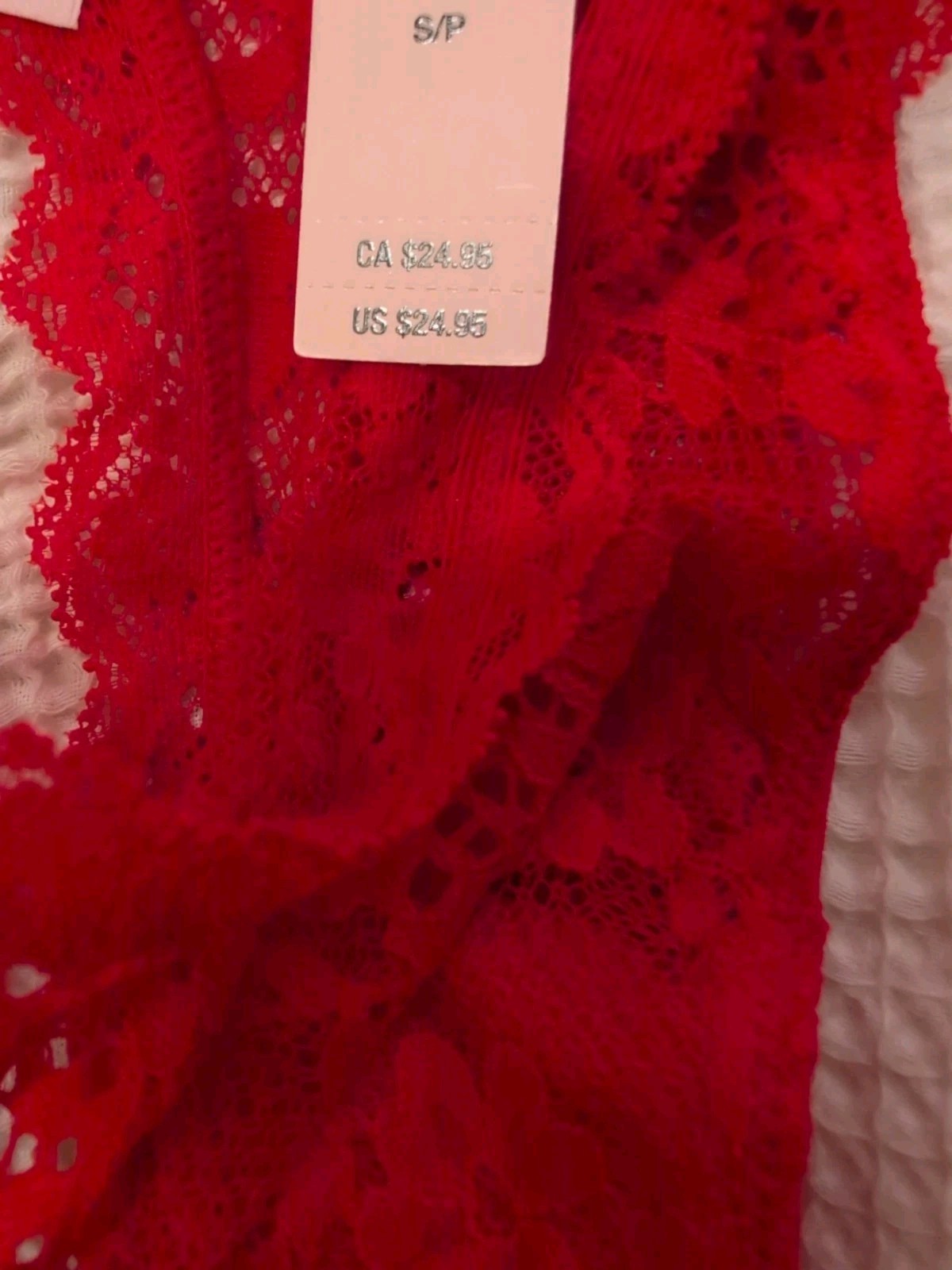 NEW Victoria’s Secret DREAM ANGELS Double SHINE STRAP Brazilian Slip RED sz. S