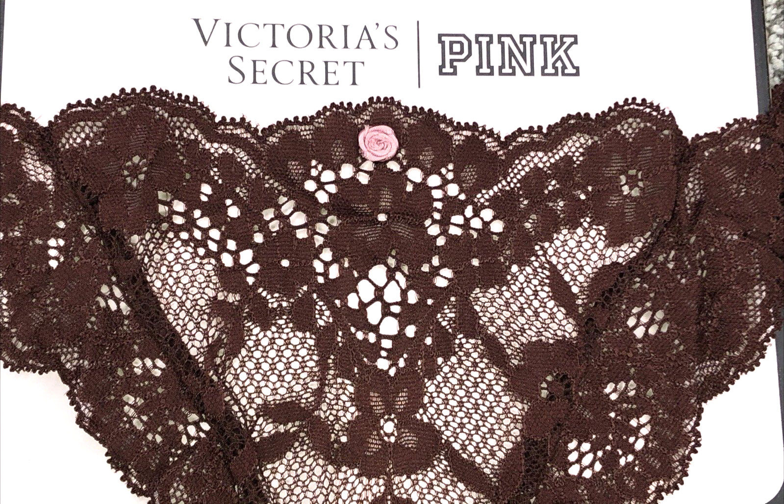 Victoria’s Secret Dream Angels NWT Large Burgundy Lace Brazilian Cheeky Panty