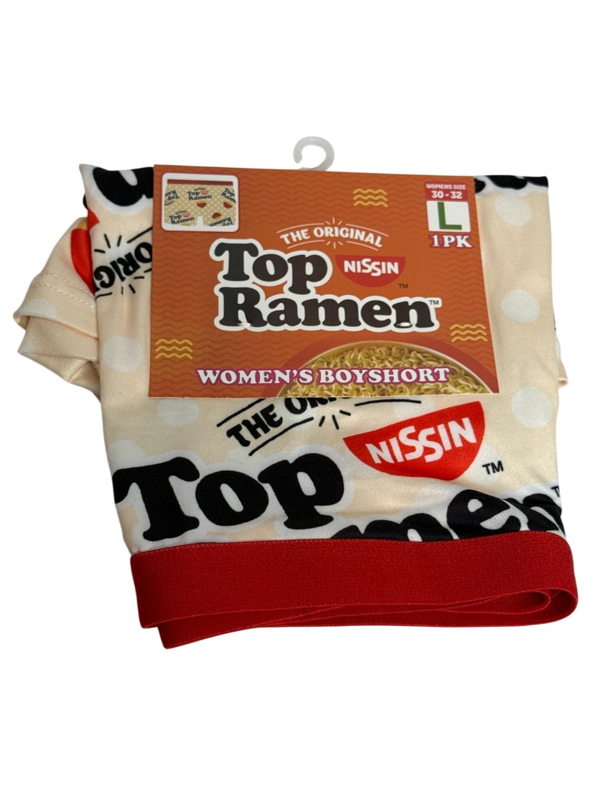 Womens Top Ramen Boyshort Nissin Graphic Lounge Sleep Boxer Shorts Size L
