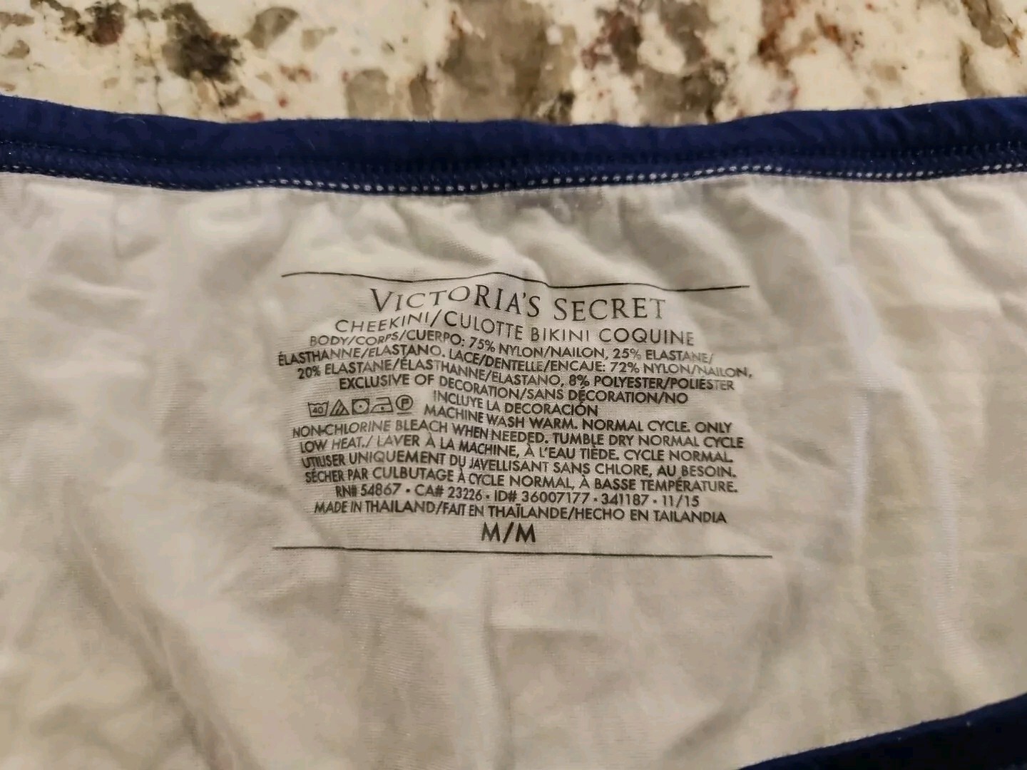 True Vintage Victoria Secret Satin & Lace Cheekini Tanga Bikini