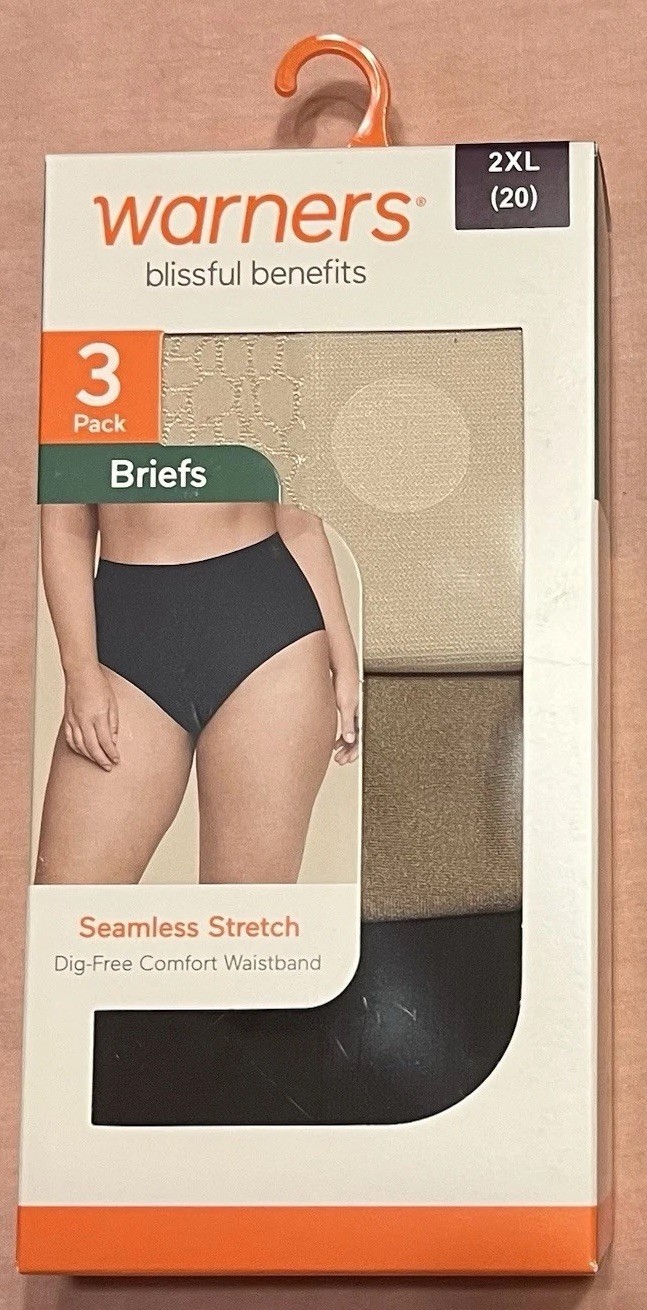 Warner’s Blissful Benefits Seamless Microfiber Comfort Waistband Brief FREE SHIP