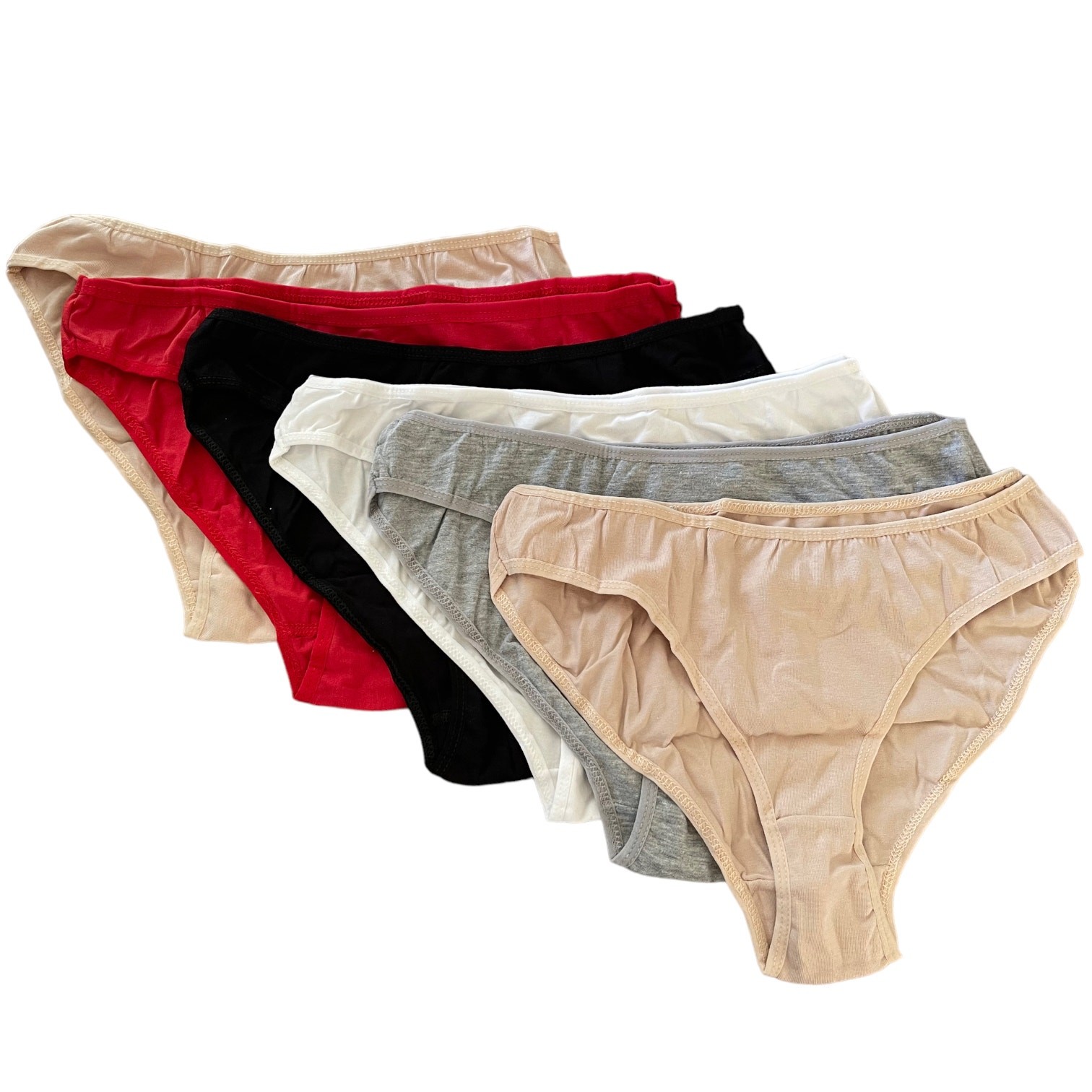 Cotton Underwear 6 Pairs Assorted Colors Size XL