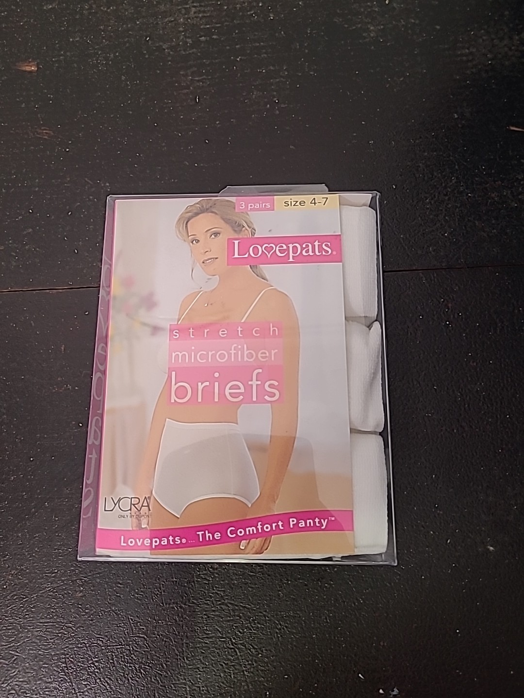 Vintage Lovepats 3 Pairs Women’s 4-7 Stretch Microfiber Briefs Underwear Panties
