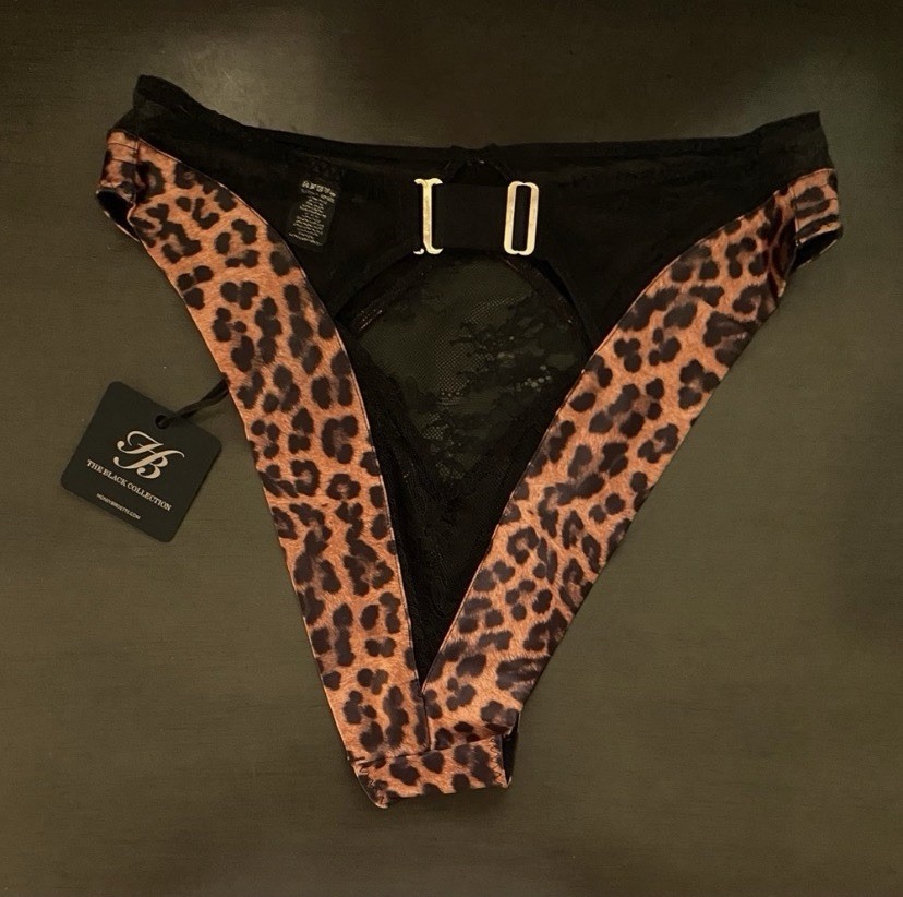 Honey Birdette Marilyn Leopard High Waist Brief Size L