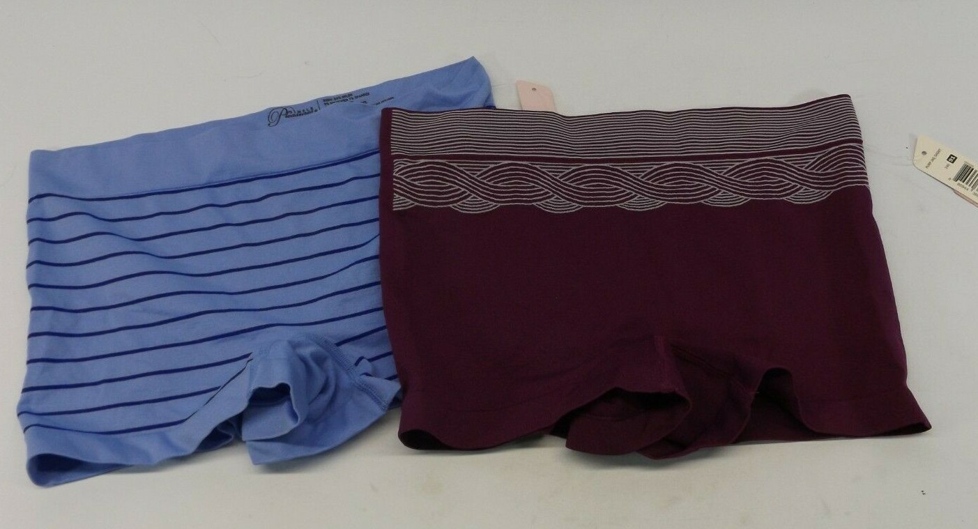 Size M NWT Simple Pleasures Maroon, Blue Lot of 2 Boyshort Panties