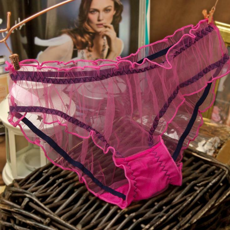 Women Panties Lace Thongs Ultra-thin Mesh Underwear Transparent Lingerie Knicker
