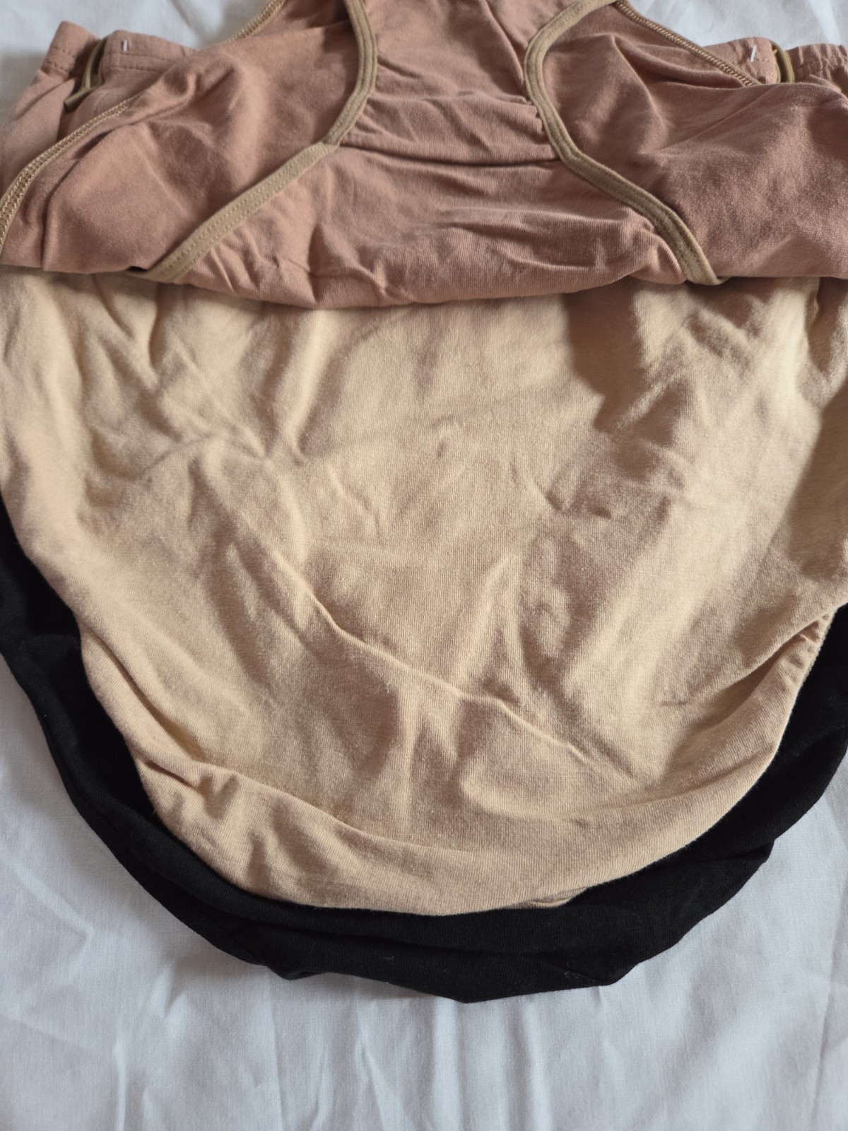 Rene Rofe Organic Soft Hi-cut Cotton Panties Trio – Black, Tan, Brown Size L New