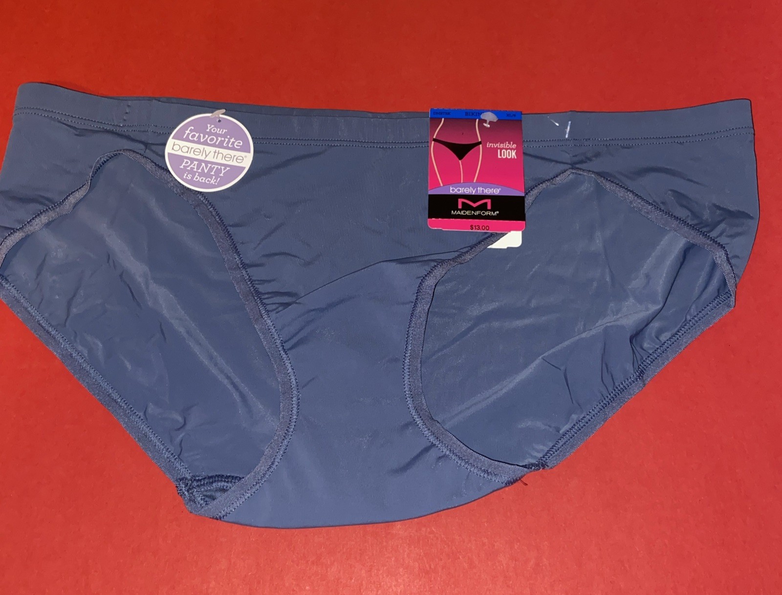 NEW! MAIDENFORM SLATE BLUE BARELY THERE BIKINI PANTIES/ SIZE 8 /X Large / $13