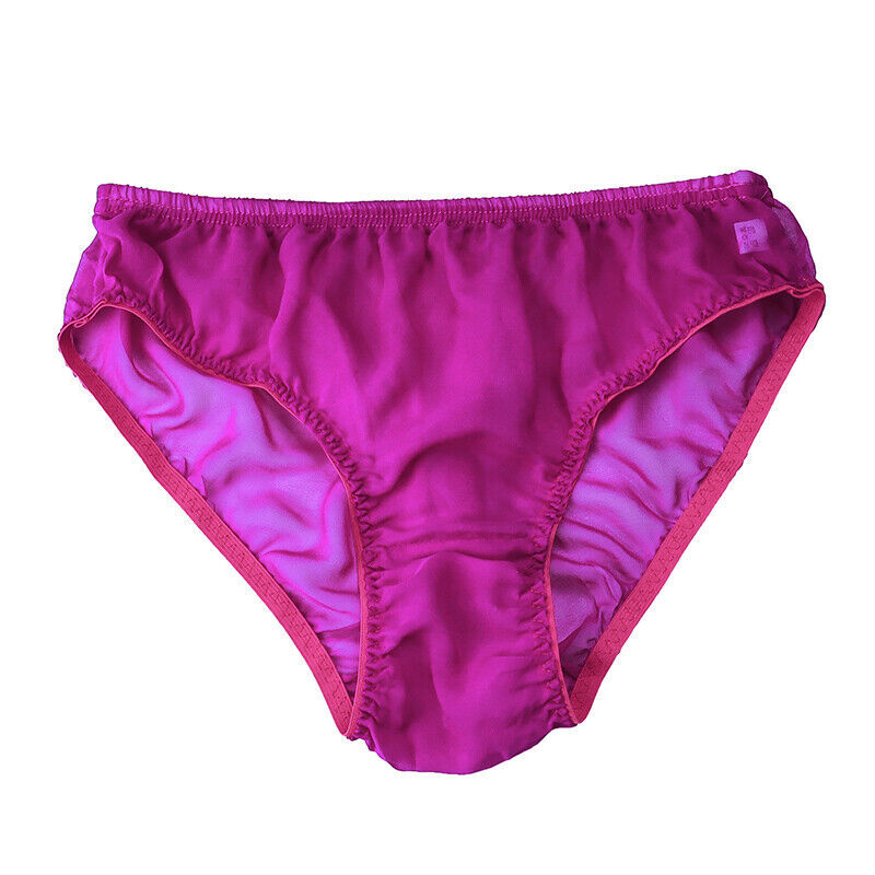 Women Pure Silk Hipster Bikini Panties Sheer Brief Transparent Underwear Knicker