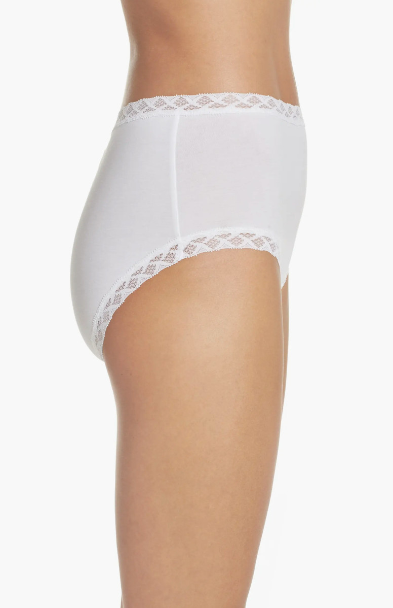 NEW! Natori Bliss Stretch Cotton Full Briefs (Size XL) White
