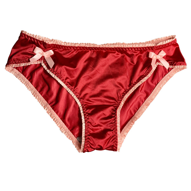 Women Girls Silky Satin Briefs Panties Underwear Sex Lingerie Low Waist Sweet