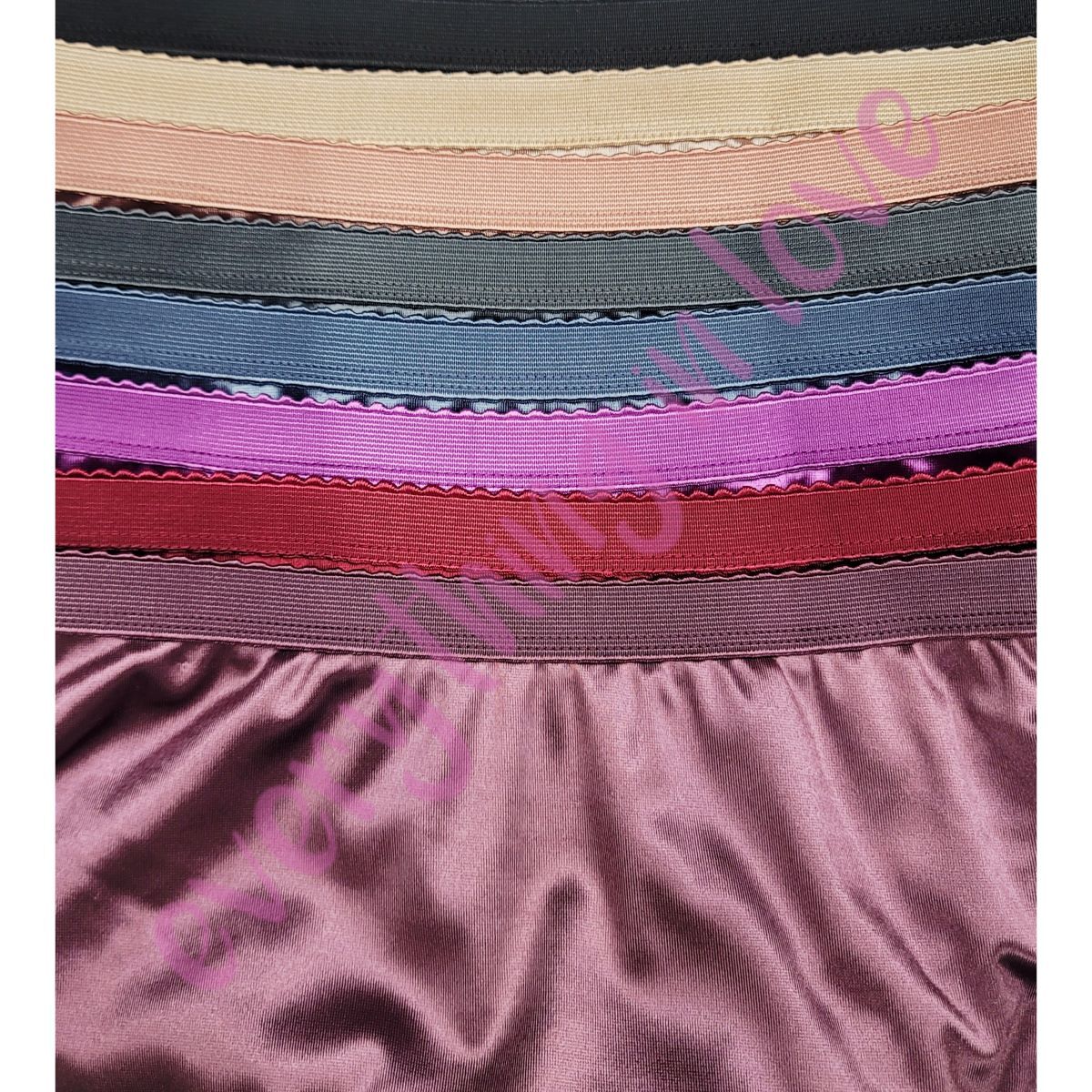 6 Pack Women’s Satin Bikini Panties High Cut Full Coverage Shiny Silky Underwear