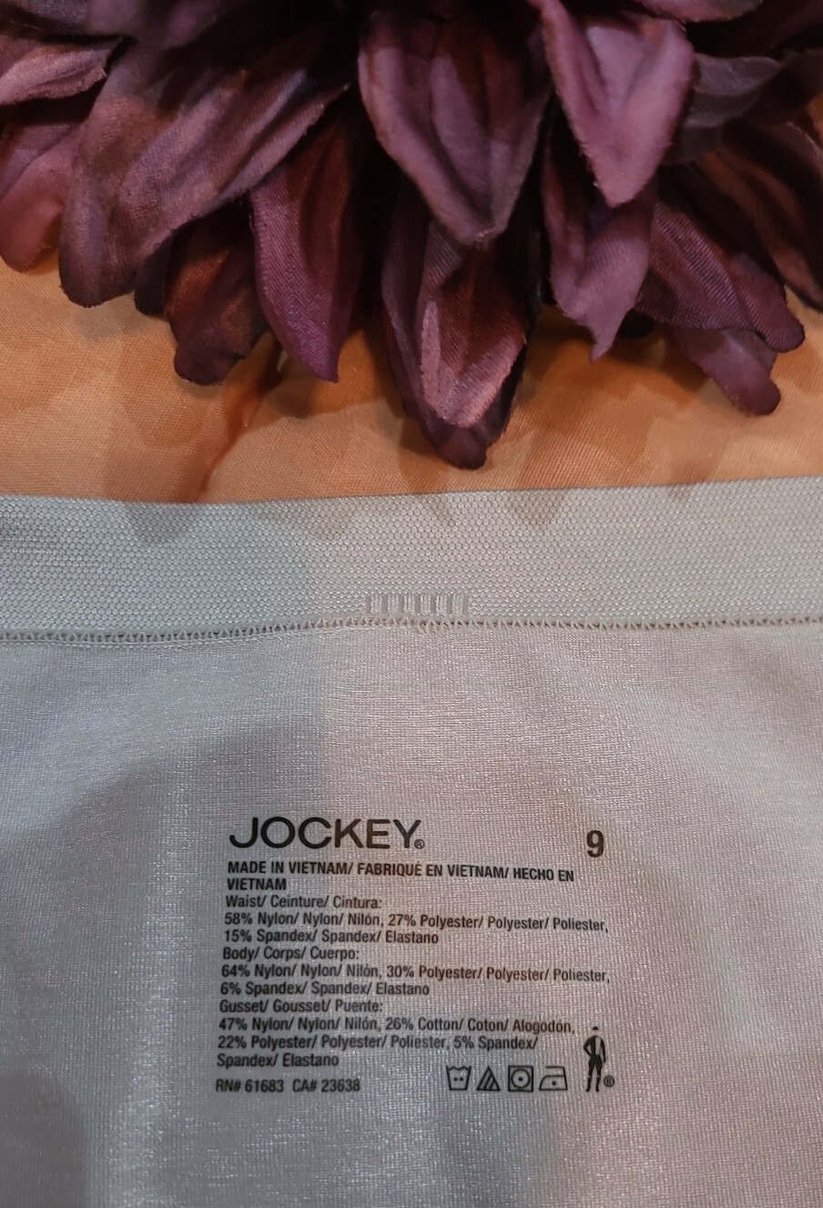 9/XXL JOCKEY Smooth & Shine Seamfree Stretch Gray Hipster 2187 nwt
