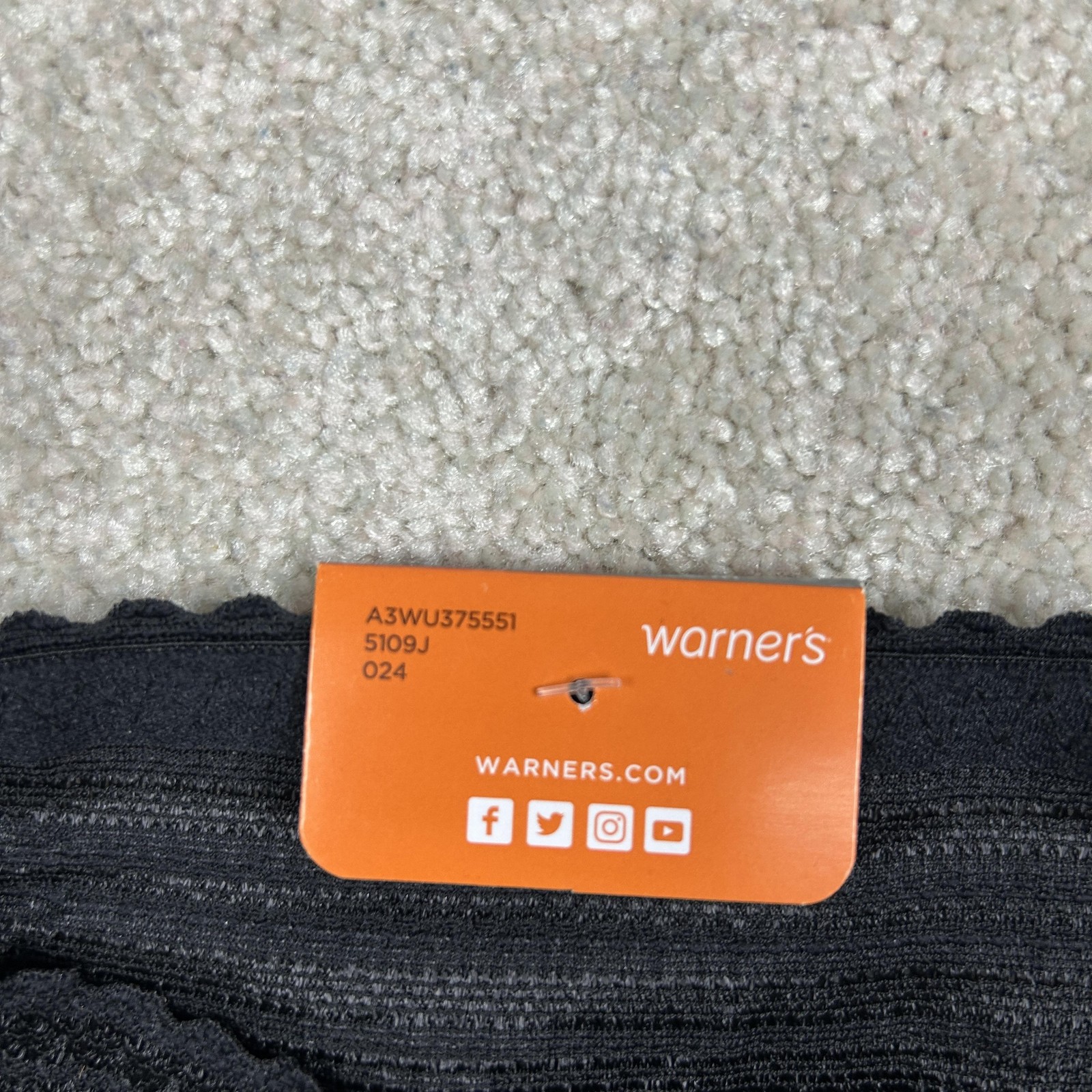 Warners Hi-Cut Briefs Womens 2X Black No Muffin Top Microfiber Lace Underwear