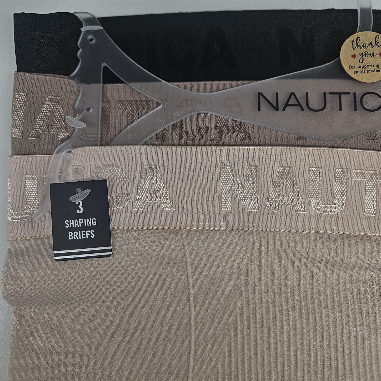 NAUTICA 3 Pack Womens S M L XL Plus 1X 2X Logo Seamless Shaping Briefs Assorted