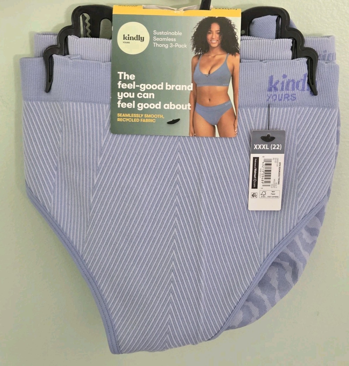 Kindly Yours Women’s XXXL 22 Seamless Thong Underwear Purple #10726