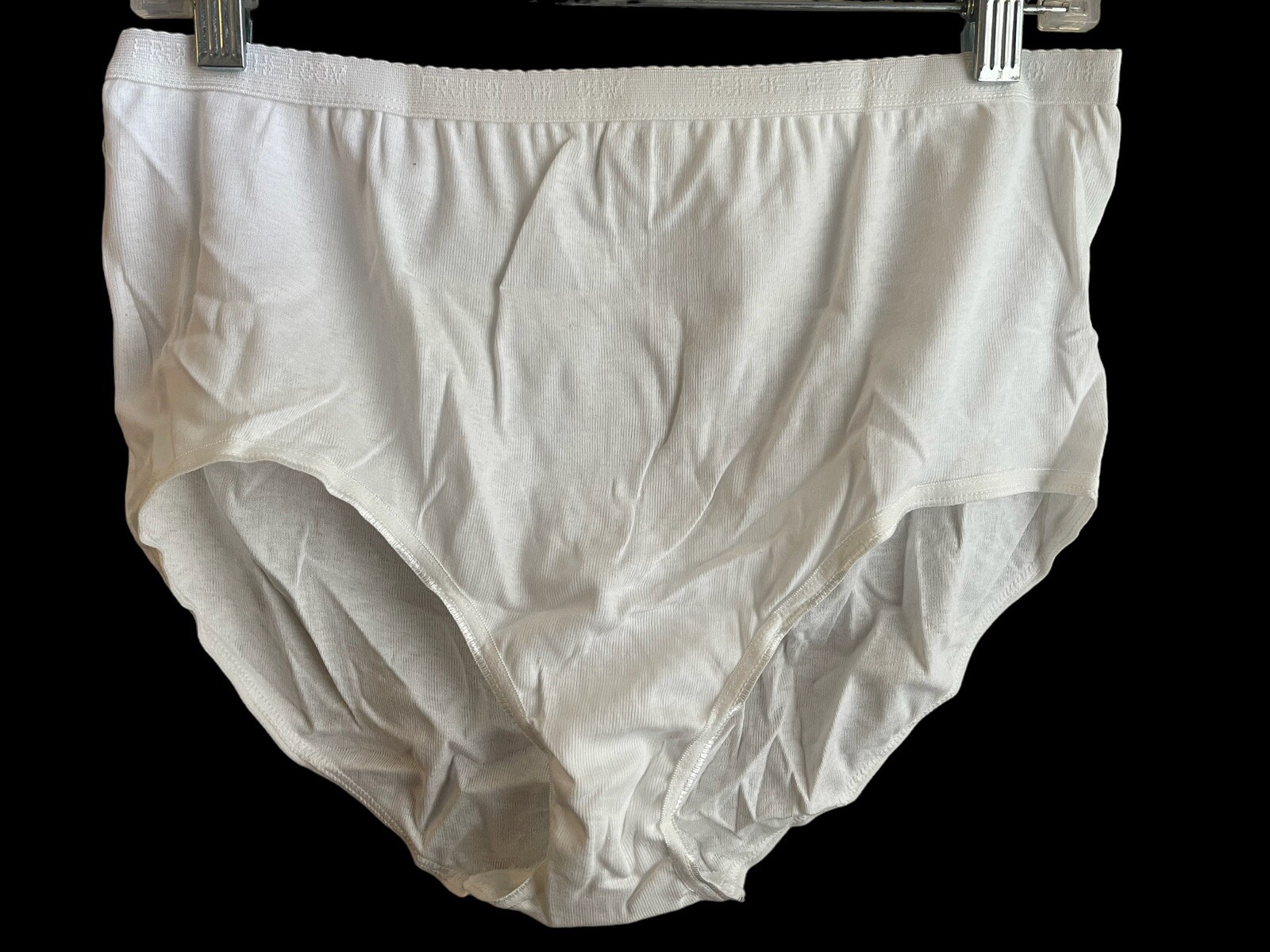 Fruit Of Loom High Waist Naturally Seamless Cotton Ribbed Briefs XL New 1999 VTG