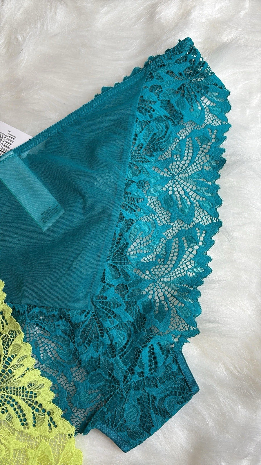 VALENTINE’S GIFT SET – NEXT HIGH-LACE KNICKERS – 2 PCS – UK16 – BLUE/GREEN