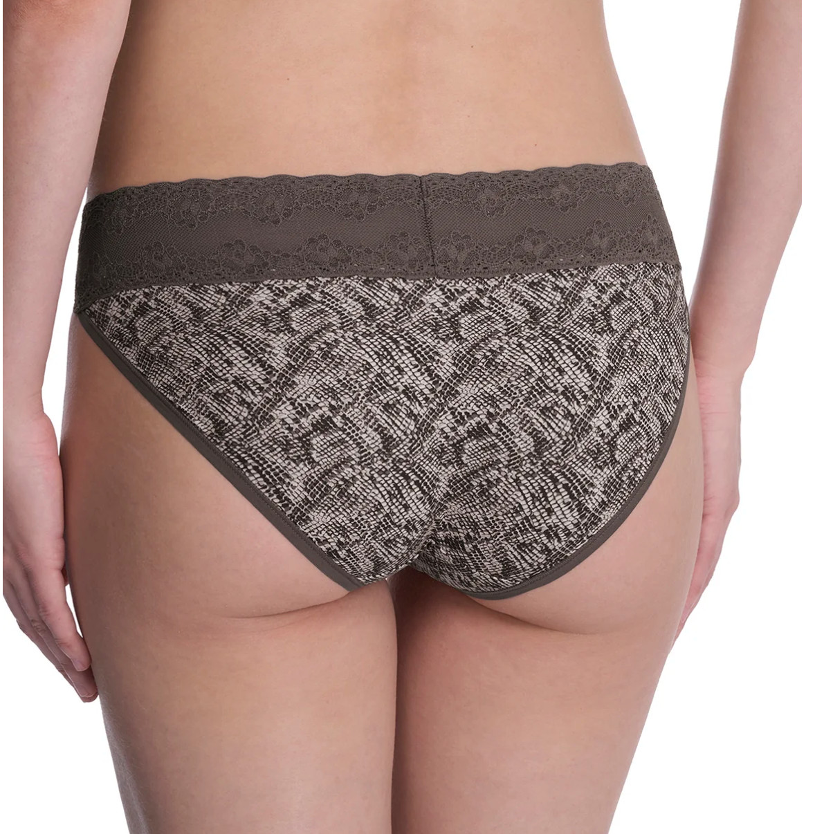 Natori One Size (S-XL) Bliss Perfection V-kini Panty 756092 Python —NWT TAGS–