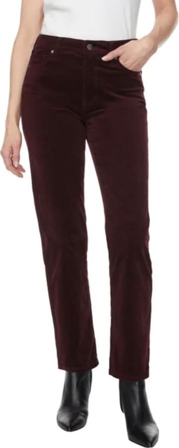 Buffalo David Bitton Women’s Stretch Straight Leg Corduroy Pant, Mulberry, 6/28
