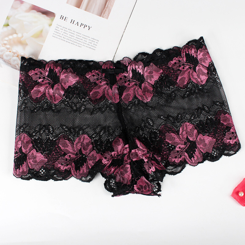 6PCS/LOT Sexy Womens Sheer See Through Panties Underwear Boyshorts Lace Thongs