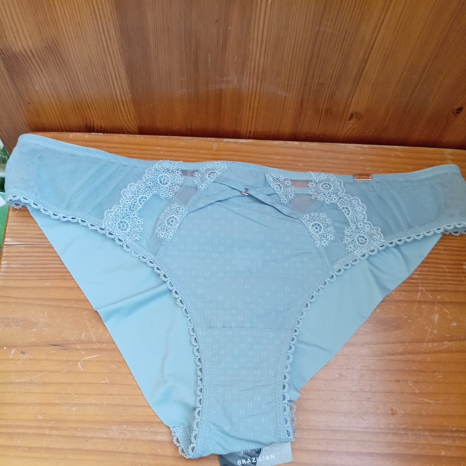 BNWT M&S Rosie High Waisted High Leg Knickers X 1 Light Steel Blue size 12uk