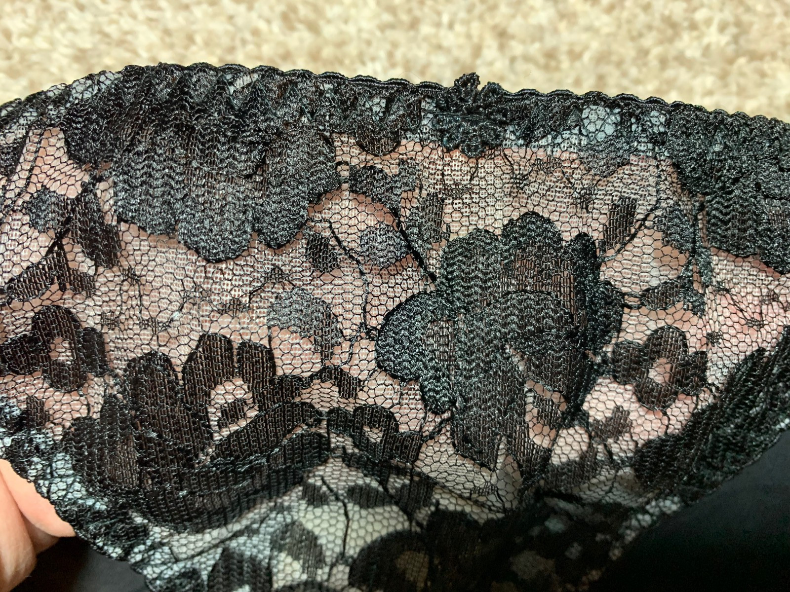 What Katie Did Sexy Lacy Black String Bikini Panties Size L Large
