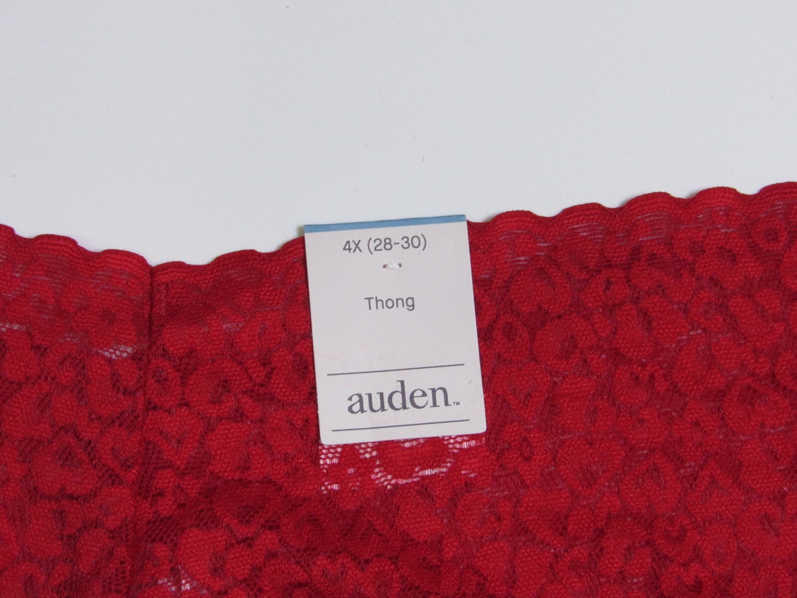 Auden Plus Size Women’s Thong 2 Pack Variety Pack Panty Underwear 4X (28-30)