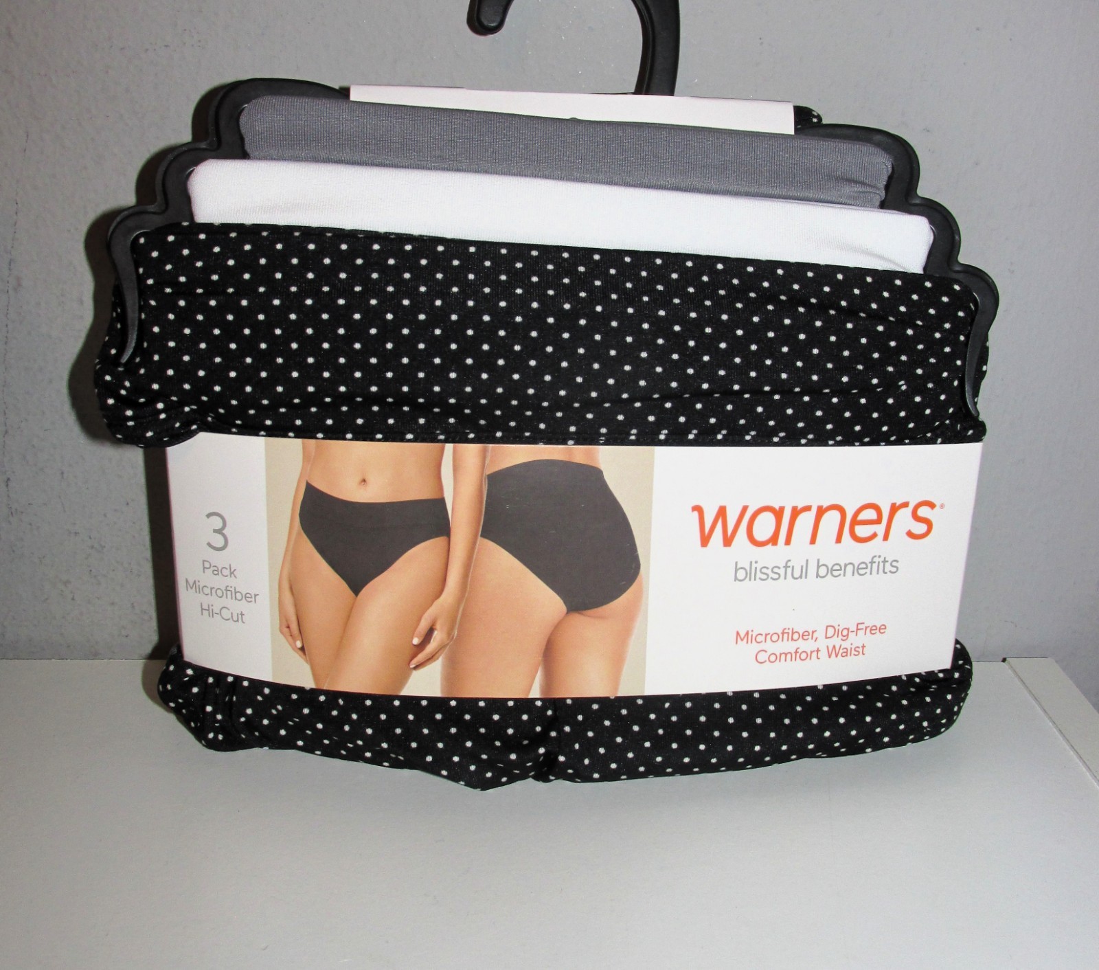 Warners Blissful Benefits Microfiber Hi-Cut Briefs 3 PACK (Size 3XL) BRAND NEW