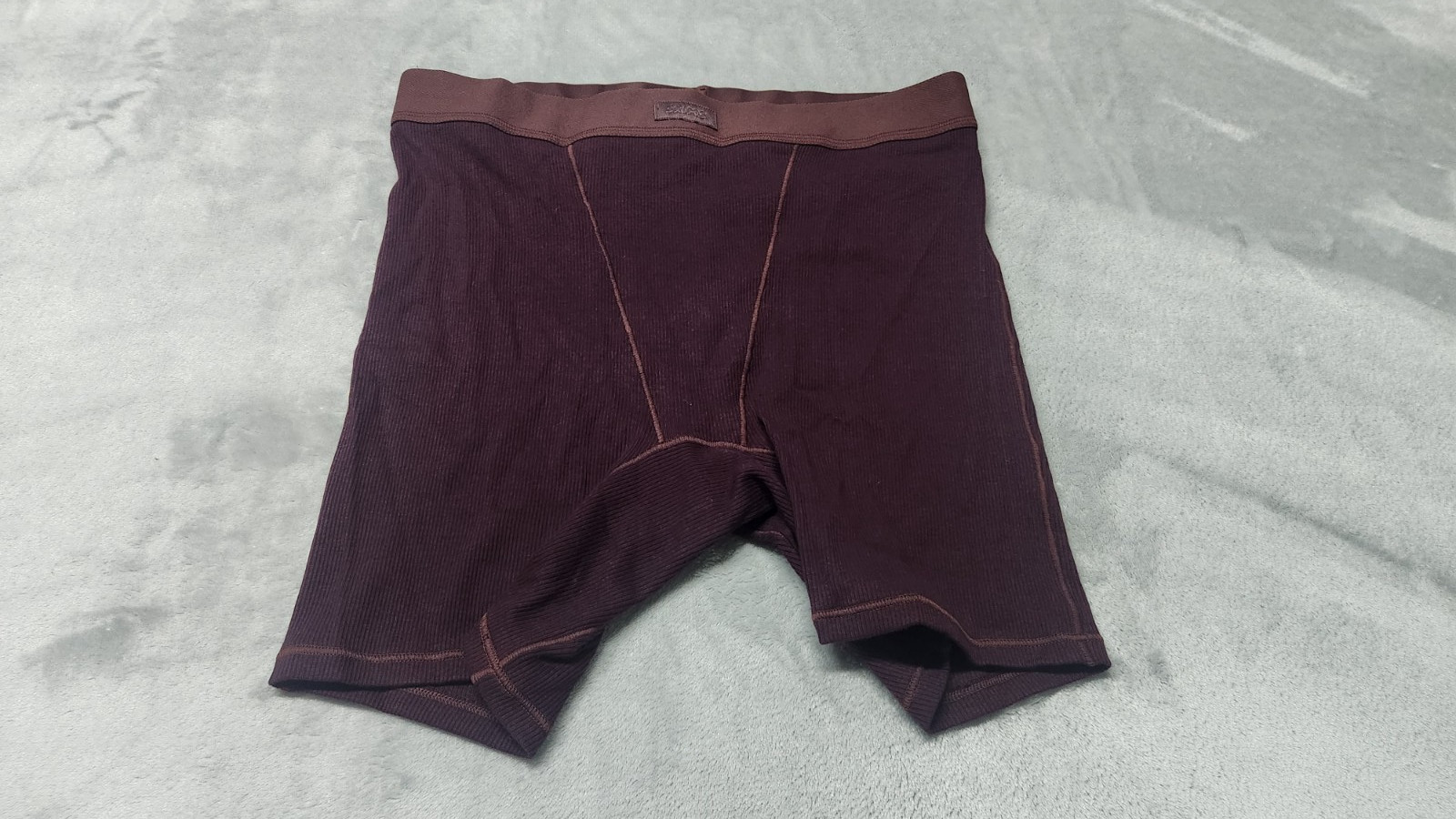 SKIMS Medium Currant Cotton Rib Boxer PN-HWS-0042 NWT Athletic
