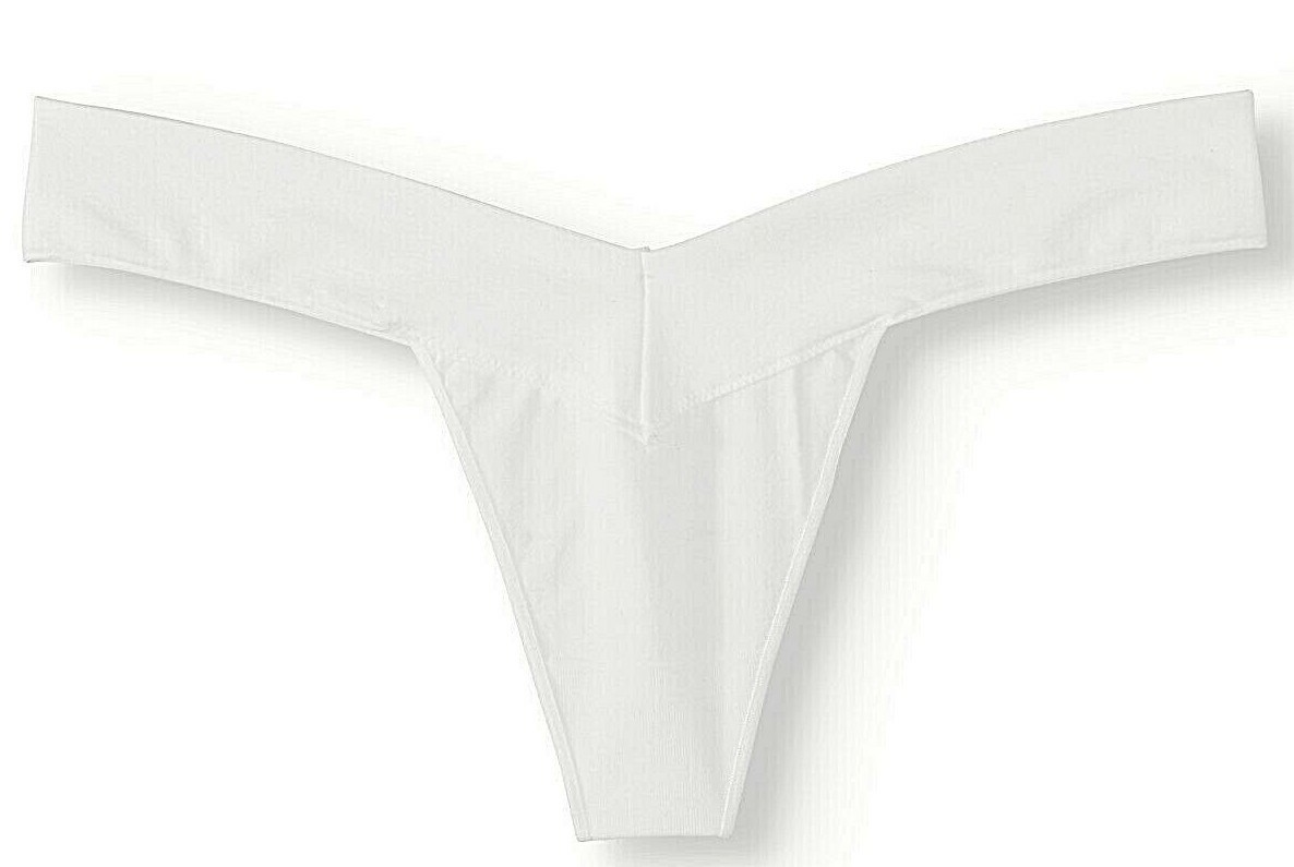 No Boundaries Women’s Seamless V-Thong Panties Size X-LARGE (8) Arctic White