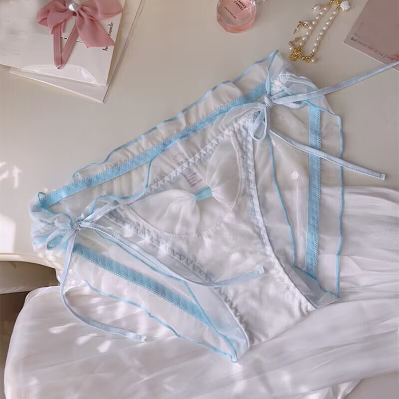 Plus Size Sweet Womens Girls Sheer Panties Underpant Strappy School Underwear