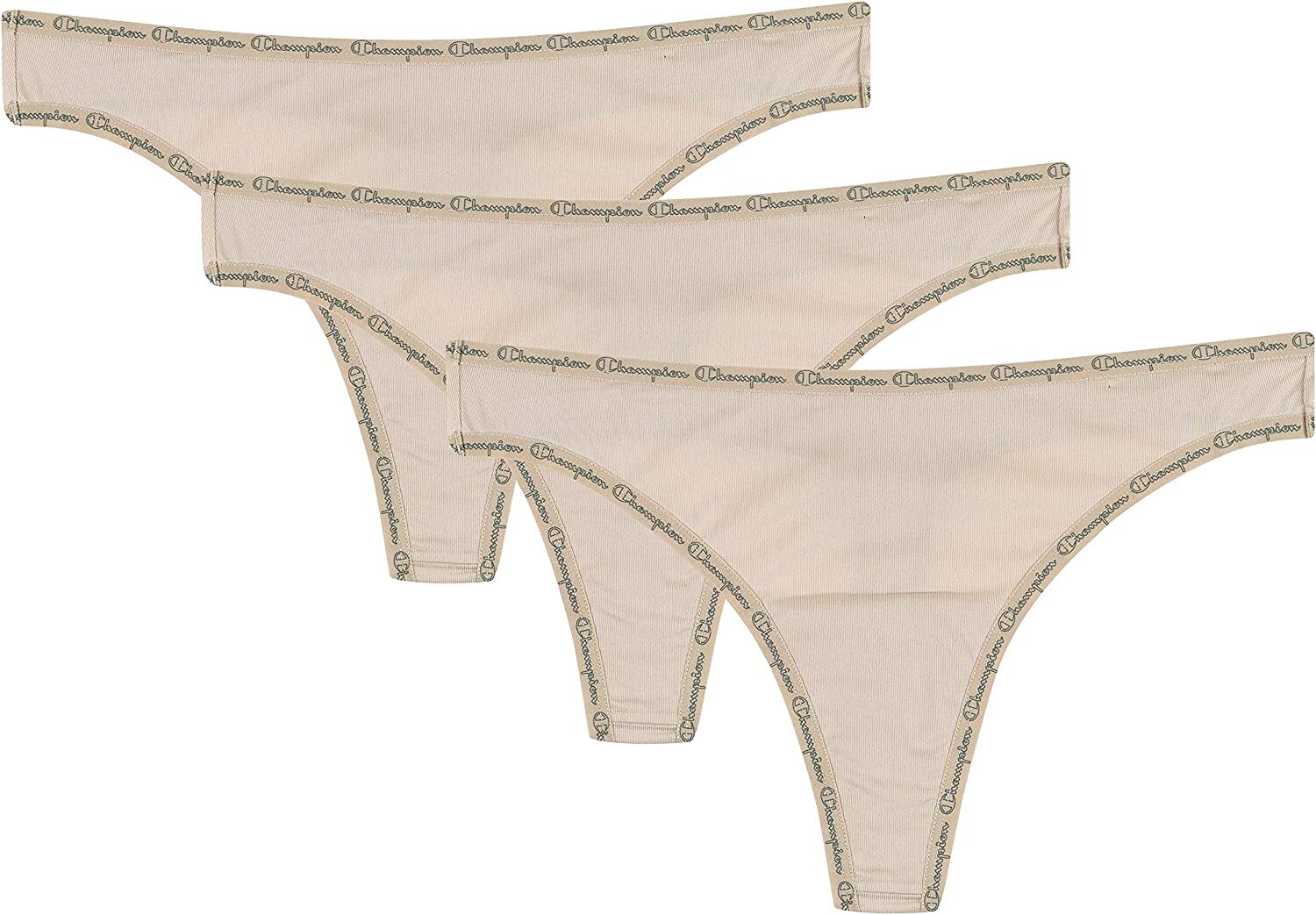 Champion 3-Pairs Women’s Microfiber Thongs Style CH46M3