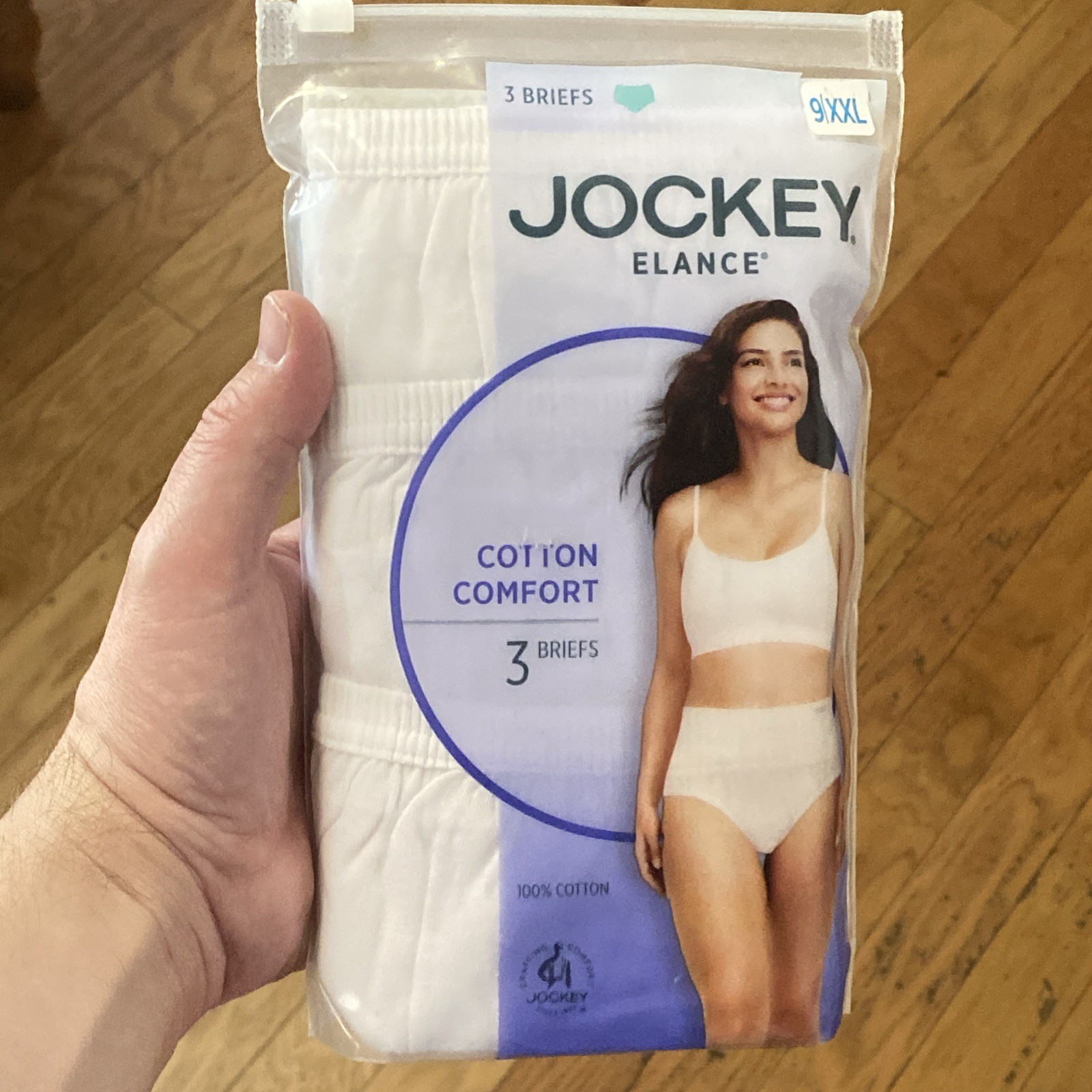 JOCKEY Elance Women’s Briefs Underwear – (3 Pack, White) Size 9/XXL NEW SEALED