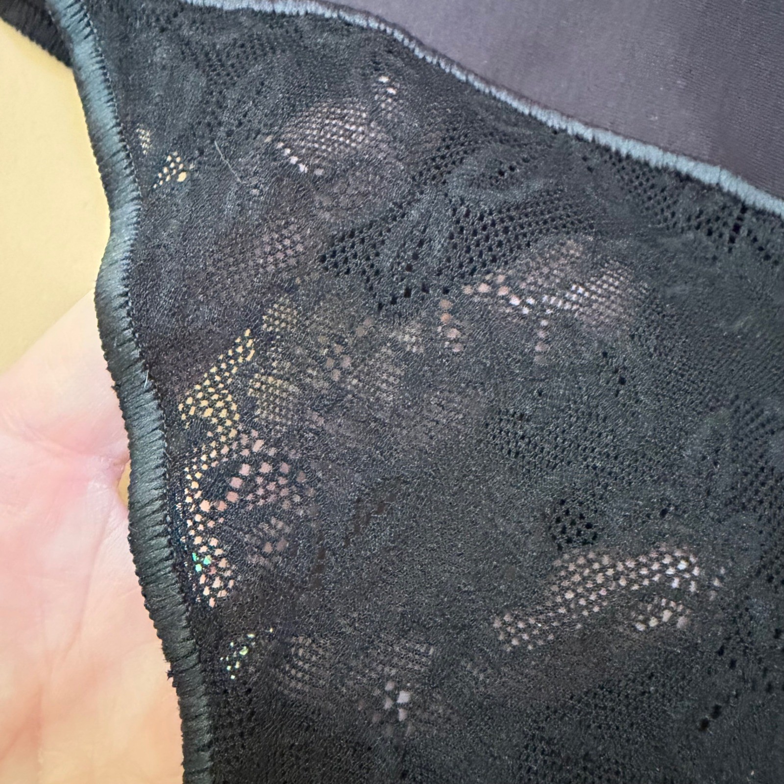 Maidenform Womens Black Shaping Thong High Waist Floral Lace DM0049 Medium NEW