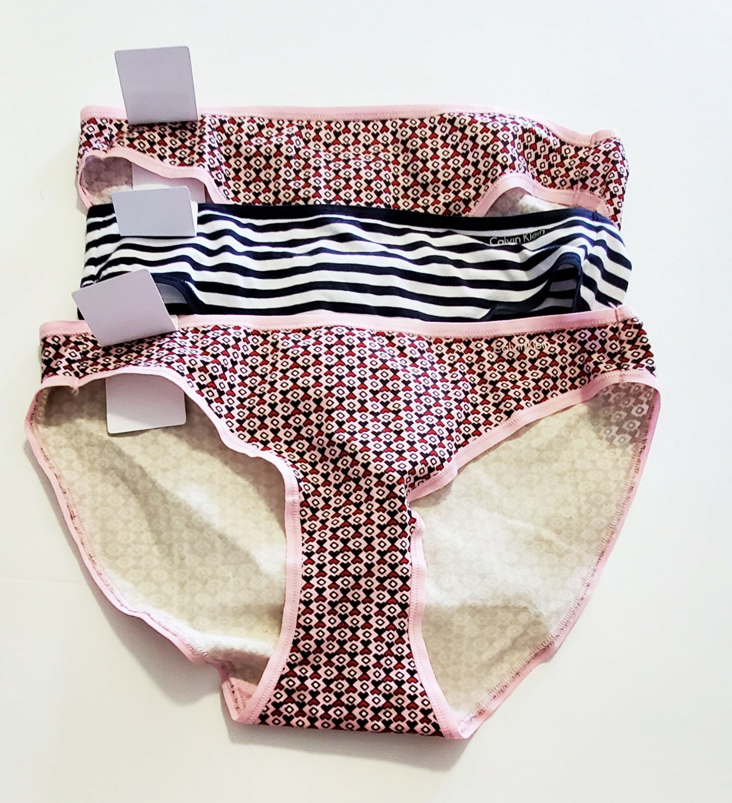 3 Calvin Klein Cotton Form Bikini Panty Multi QD3644 Sz S-NWT