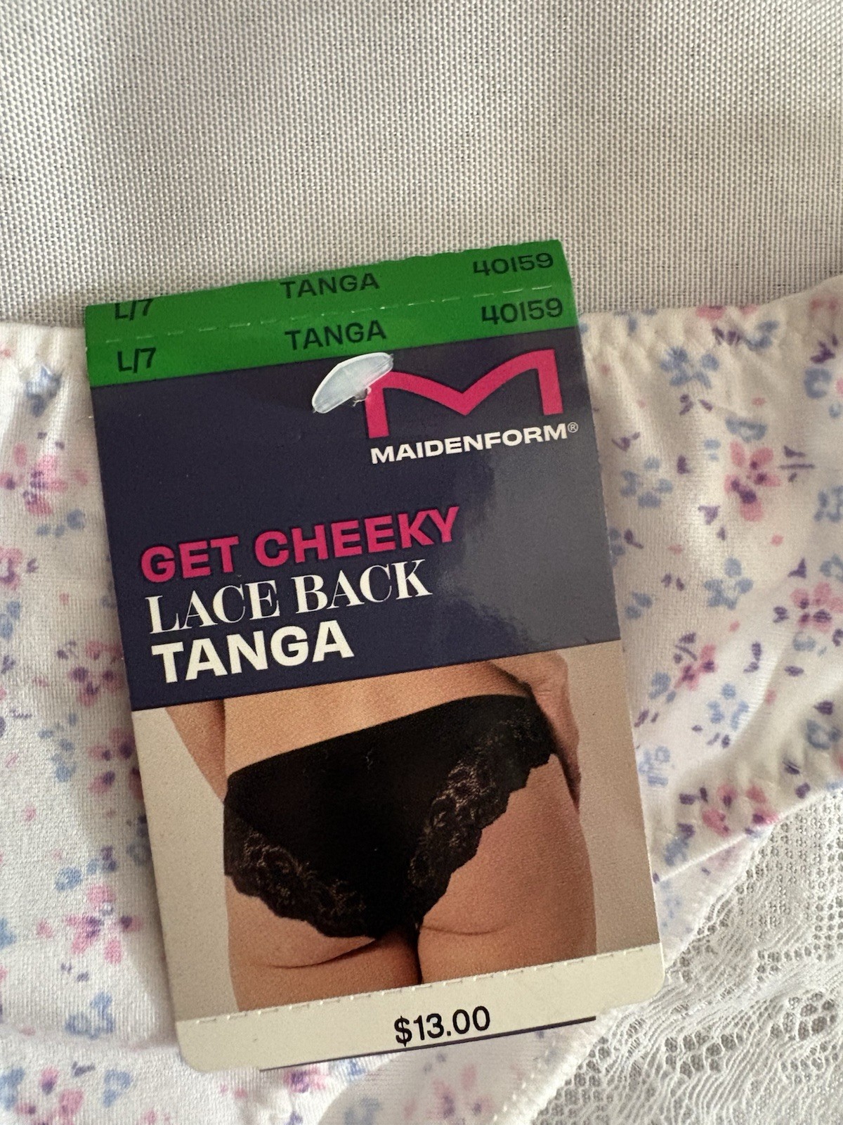 NEW Maidenform Tanga Panties Lace 40159 Maidenform Panty 2 Pair Women’s Large 7