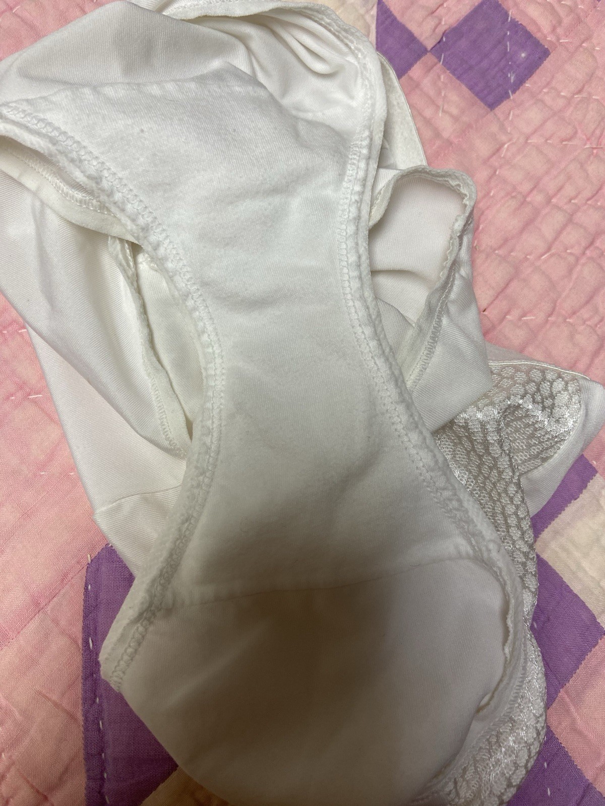 Warners 2XL White “All You Need” Panties Shiny Panel Polyester Blend